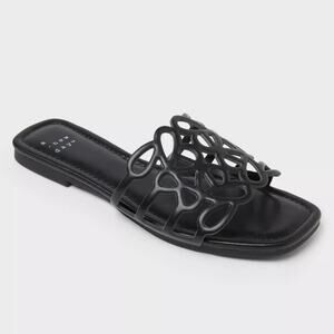 Fiona Slide Sandals - A New Day - Black - Women's 9.5W